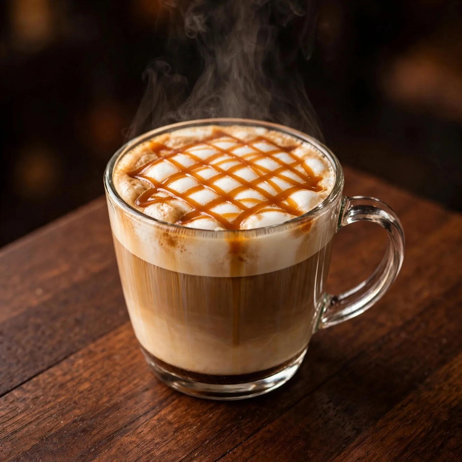 Hot caramel macchiato